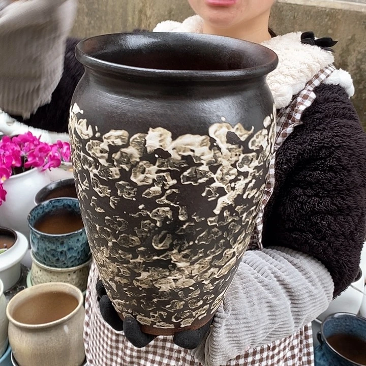 紫砂花盆正品口19高30