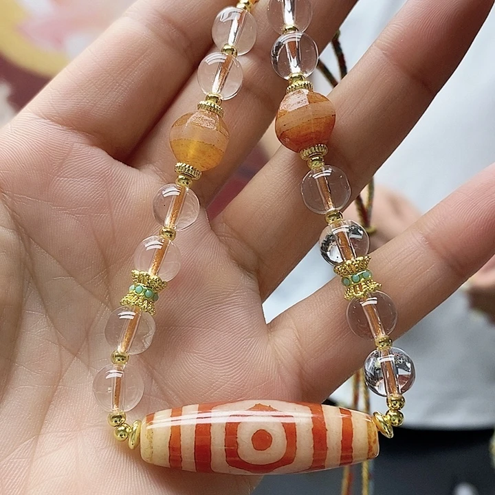 玛瑙/玉髓颈饰合金