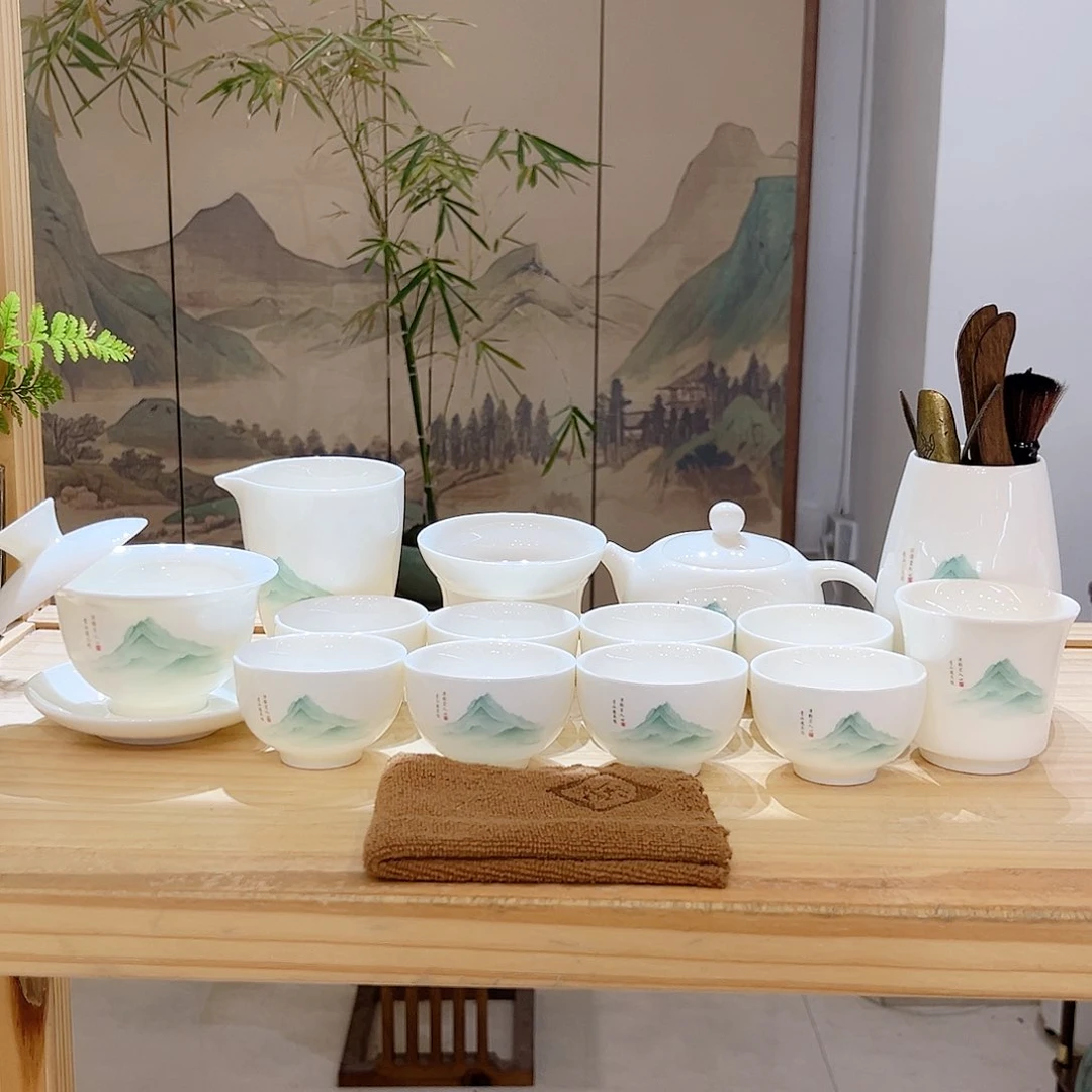 【都彩】又见青山羊脂玉瓷21头