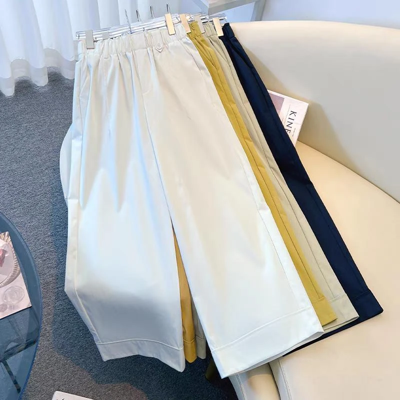 【运费补贴】薄款九分裤阔腿裤女2025夏季新款花苞宽松显瘦休闲裤