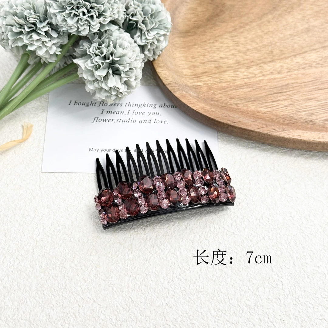 F-679轻奢满钻精致百搭插梳