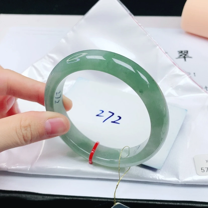 【闪购商品】翡翠手镯未镶嵌缅甸天然a货手镯57