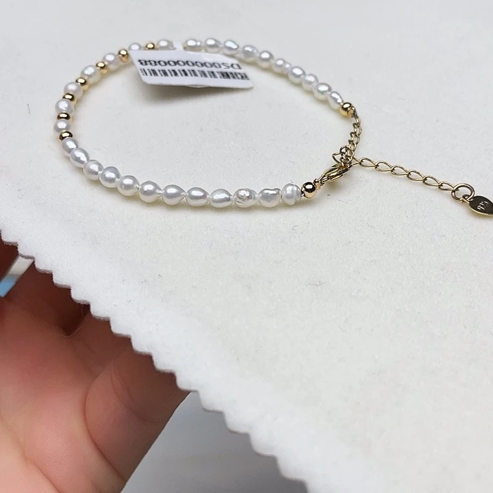 淡水珍珠手链未镶嵌设计款卡4➕
