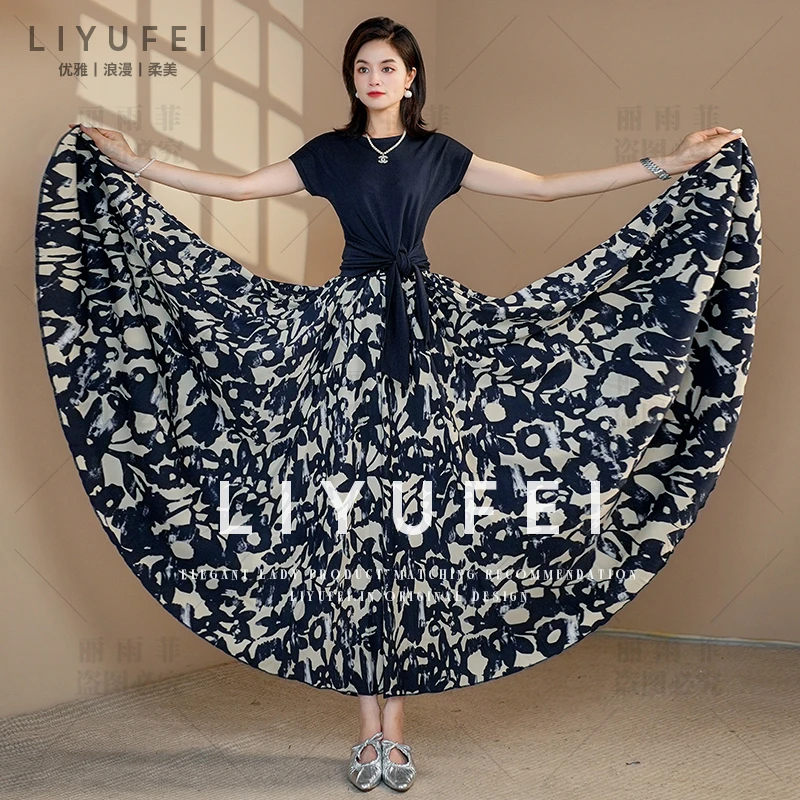 【一裙三穿】清风絮语印花半身裙夏季2025新款大摆a字裙半身长裙