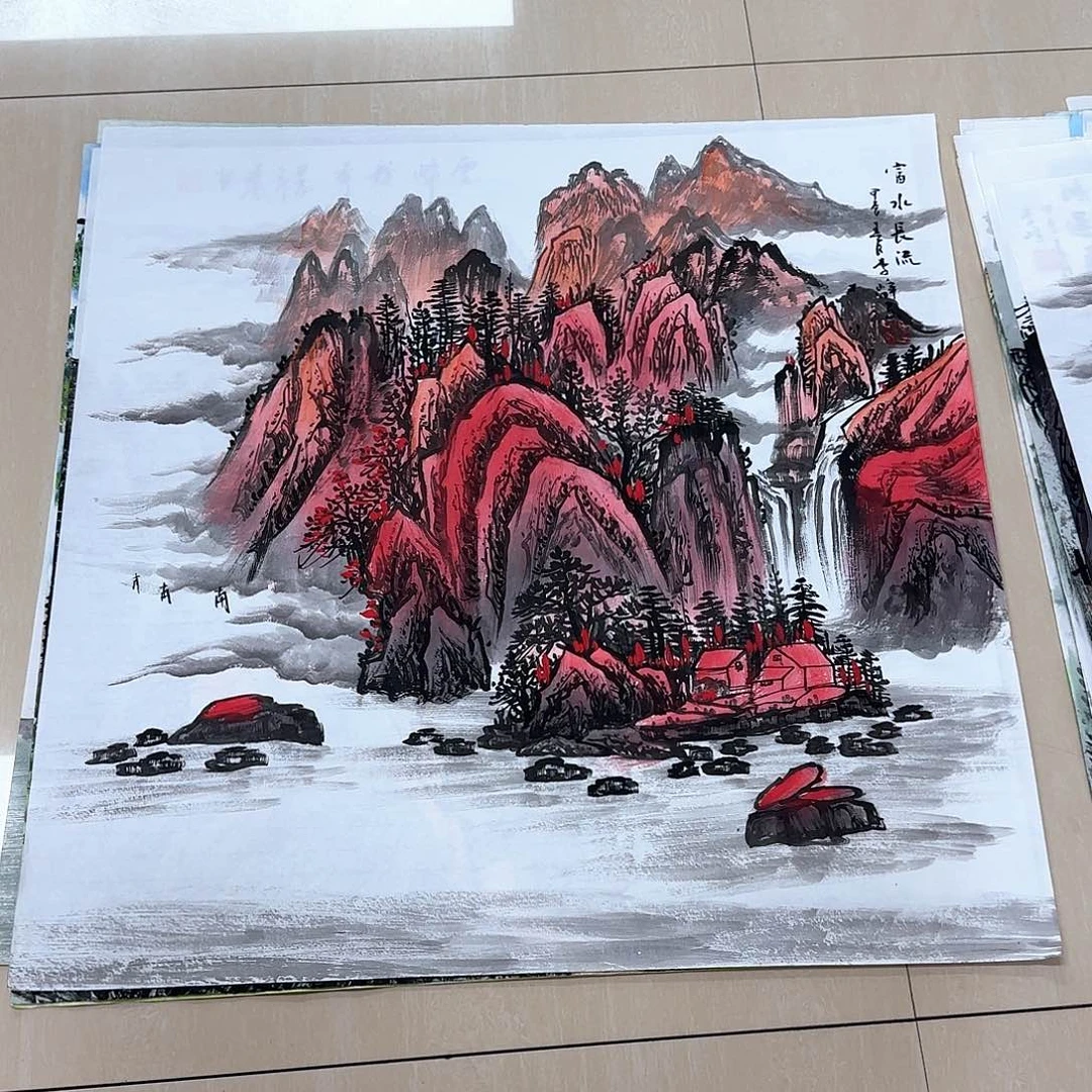 国画国画作品展。国画