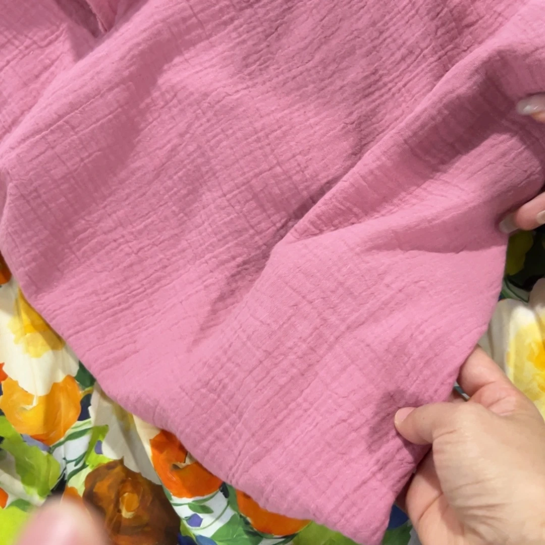 棉一米价纯棉双层纱1.4米宽果子B1福袋20包邮深粉