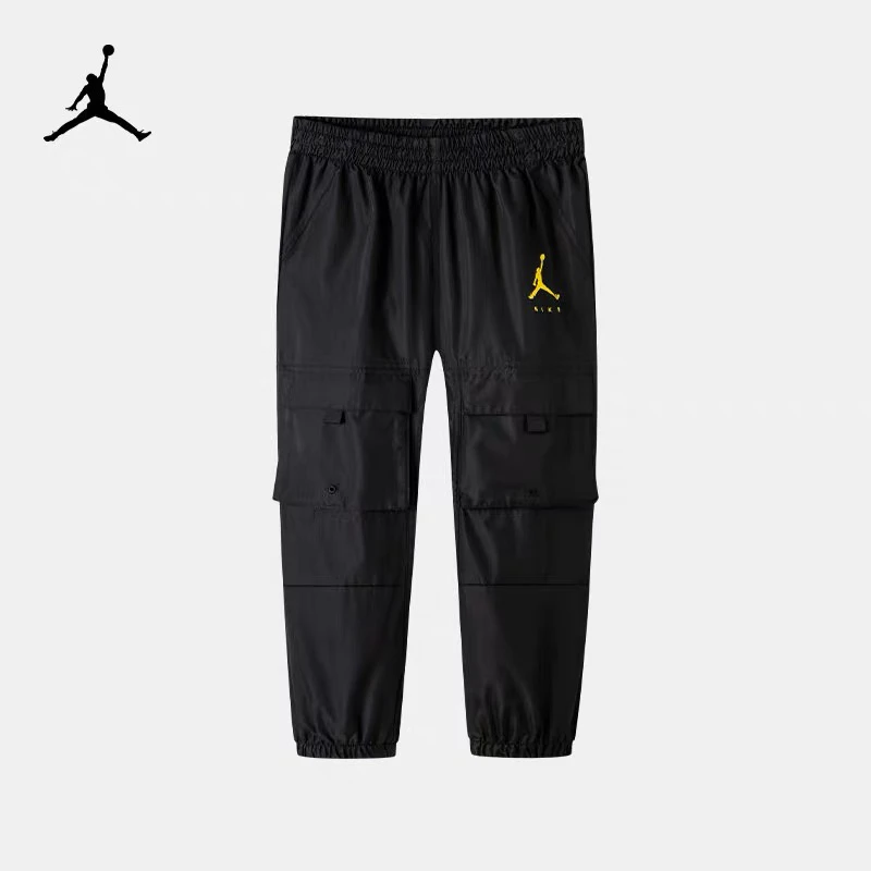 Nike Air Jordan 耐克童装男童工装长裤夏季薄款儿童休闲工装裤子