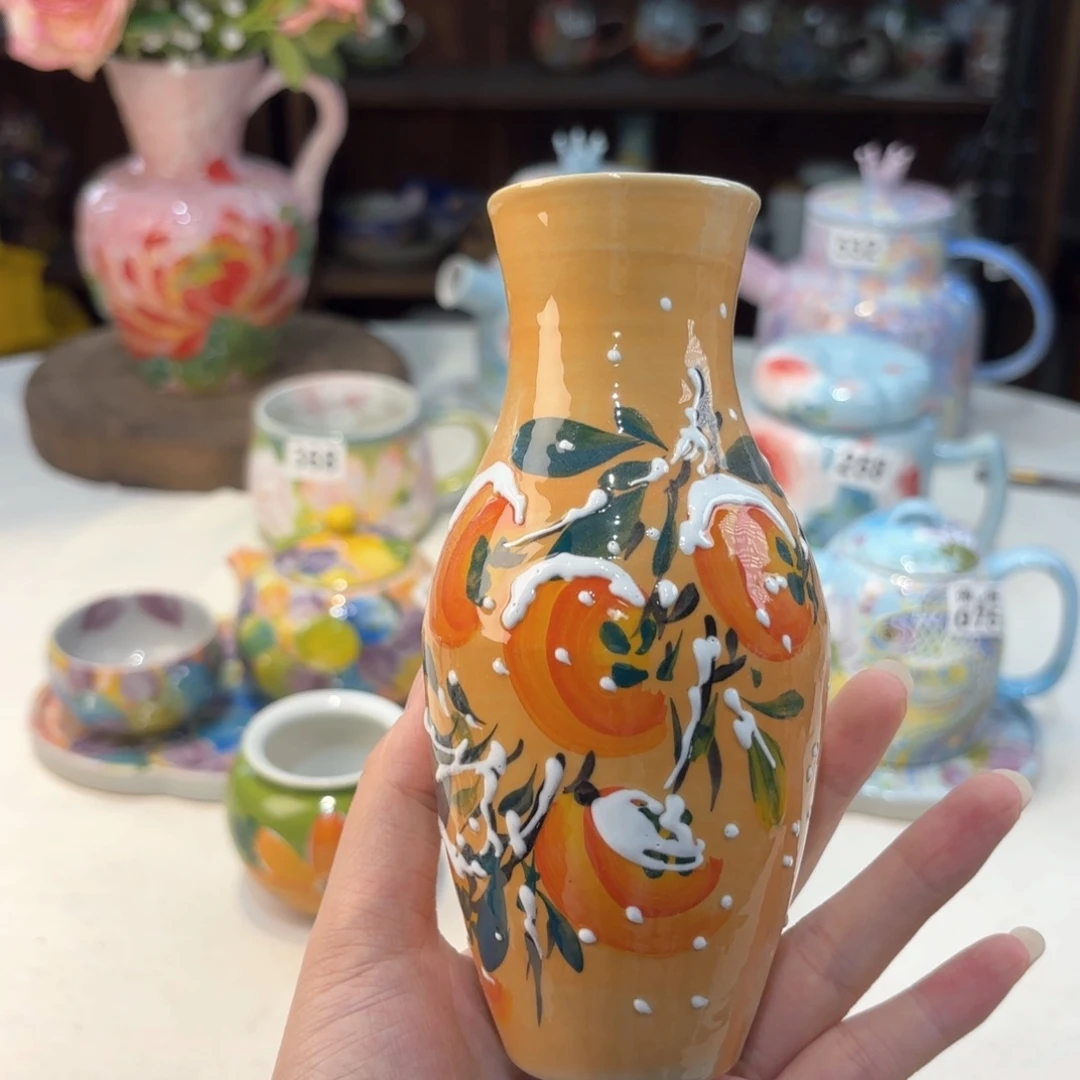 景德镇手绘高温釉下彩陶瓷茶具