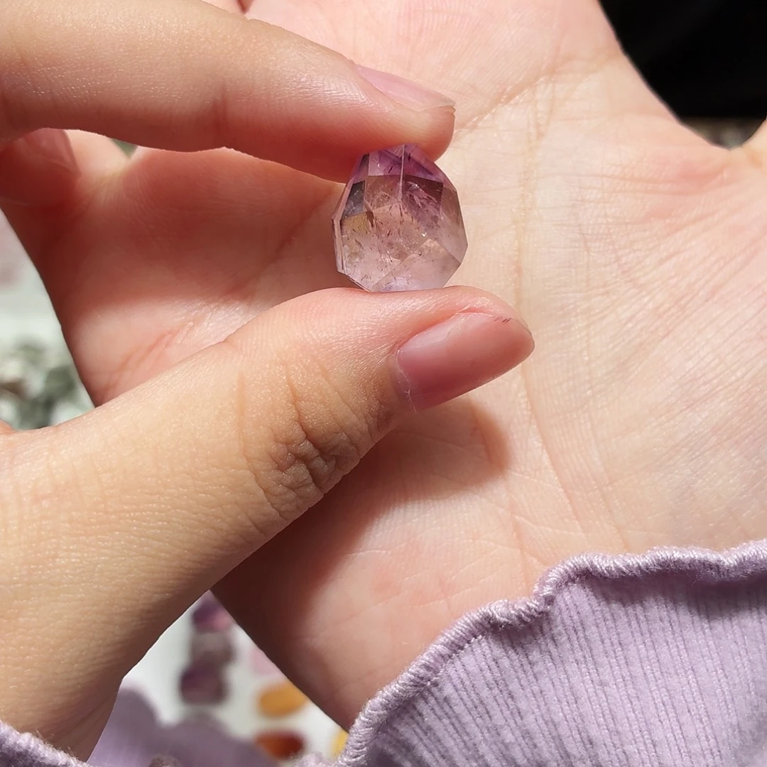 吊坠(不含链)水晶未镶嵌福利款 紫超七 随形 打孔定制不退换