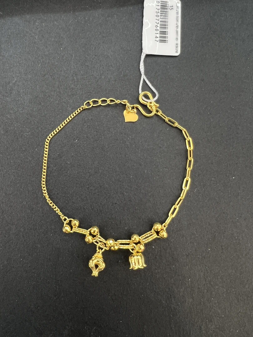 【金展珠宝】足金 铃兰花手链