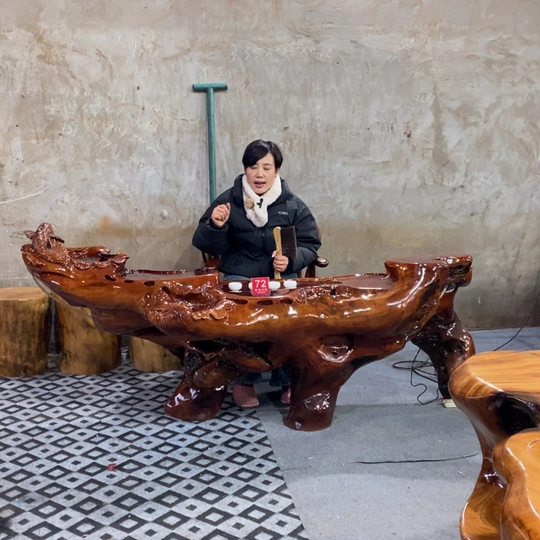 香樟木红榉木流水茶台