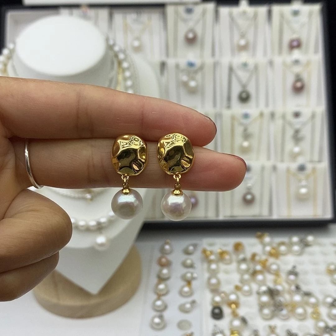 合金淡水珍珠吊坠(不含链)