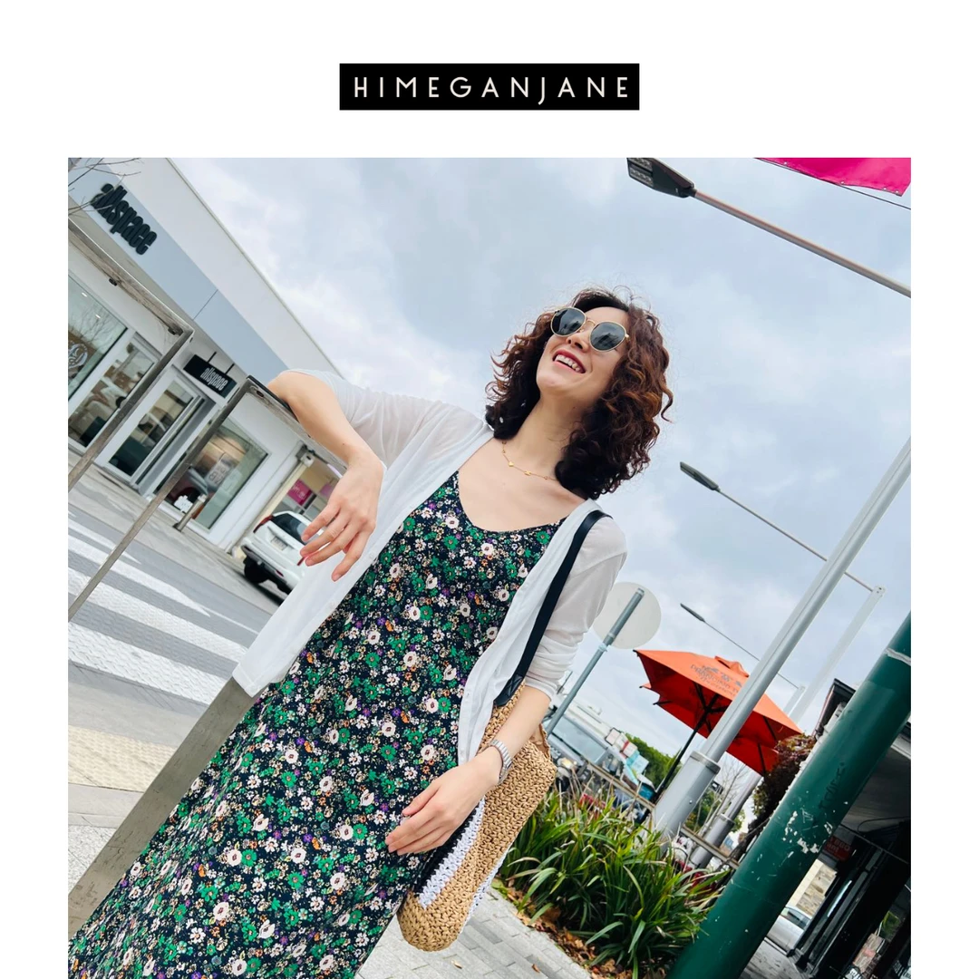 HIMEGANJANE 吊带碎花裙 飘逸清凉舒适显瘦吊带裙8103