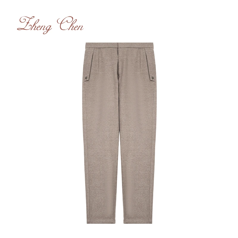 （高端黑标）秋冬意大利Drago法兰绒14.5微米Mees长裤 Y-P95955