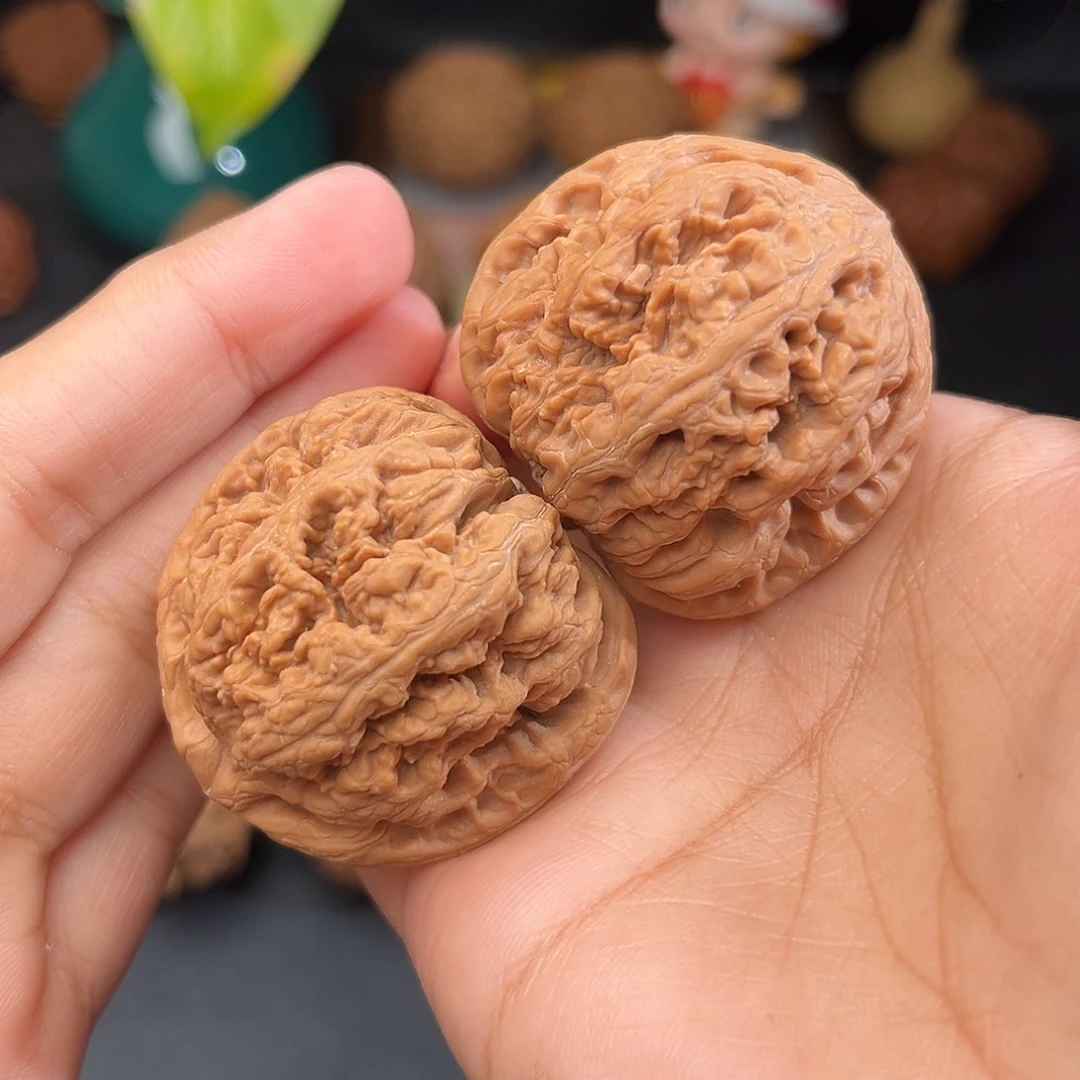 文玩核桃把件粗筋全品40