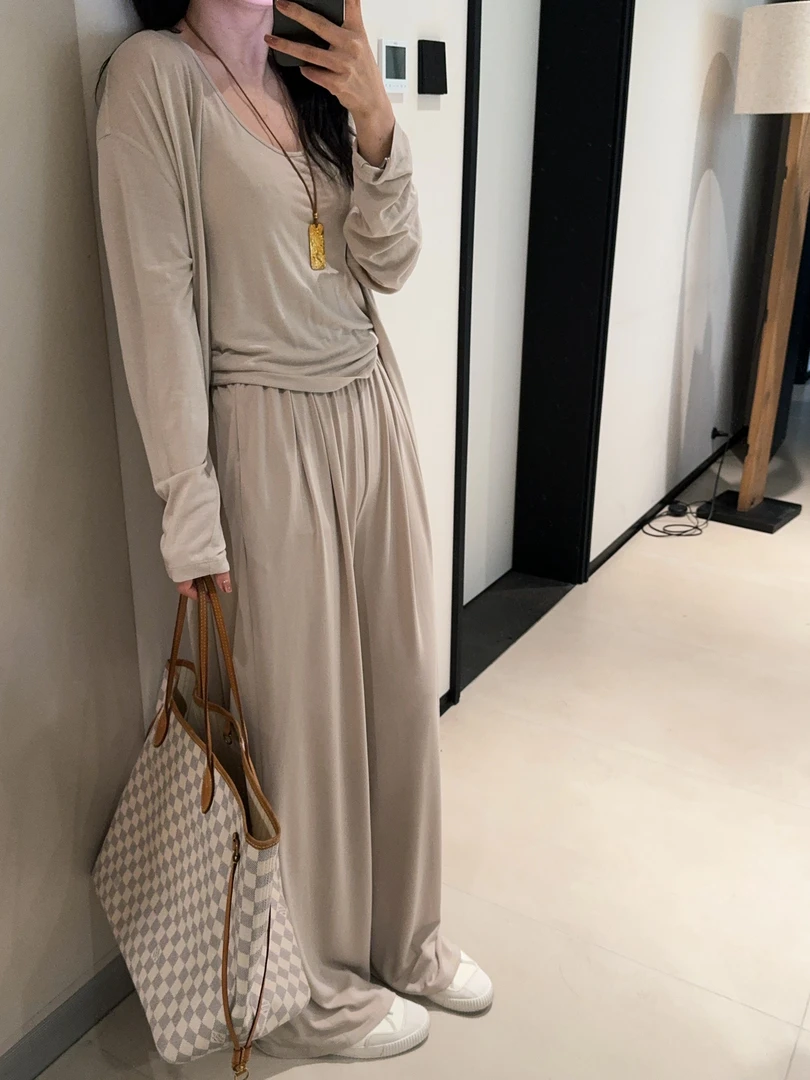 ［IAMMEIYA］-老钱风休闲松弛感三件套装