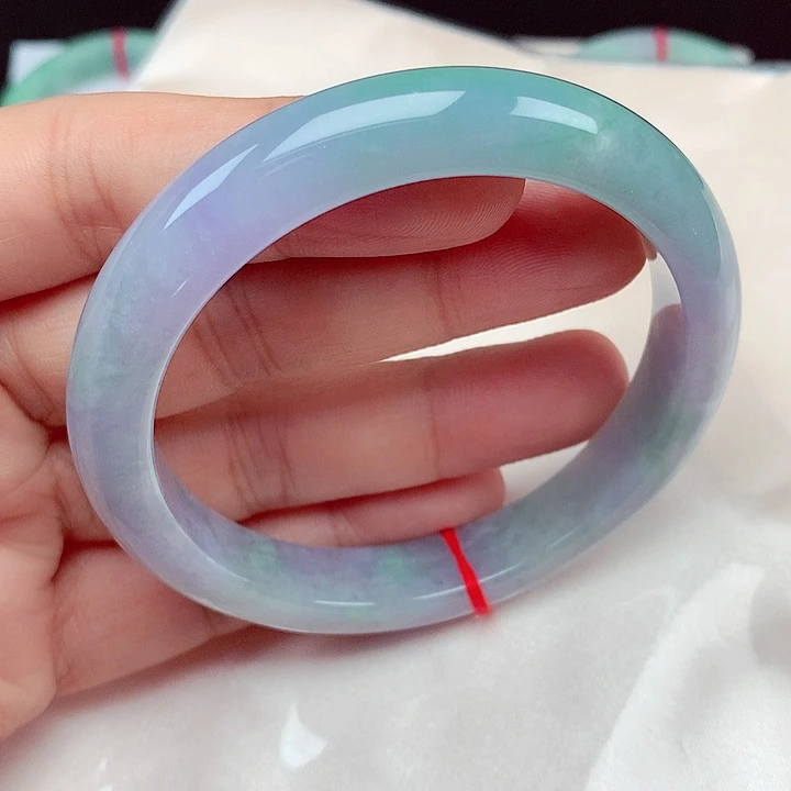 翡翠未镶嵌手镯62～63冰润紫罗兰手镯