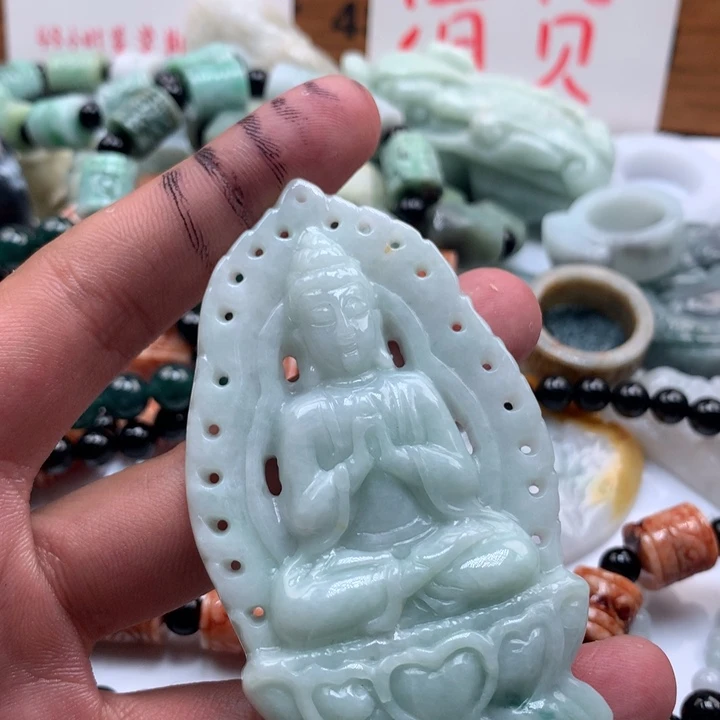 颈饰未镶嵌翡翠保真天然a货翡翠
