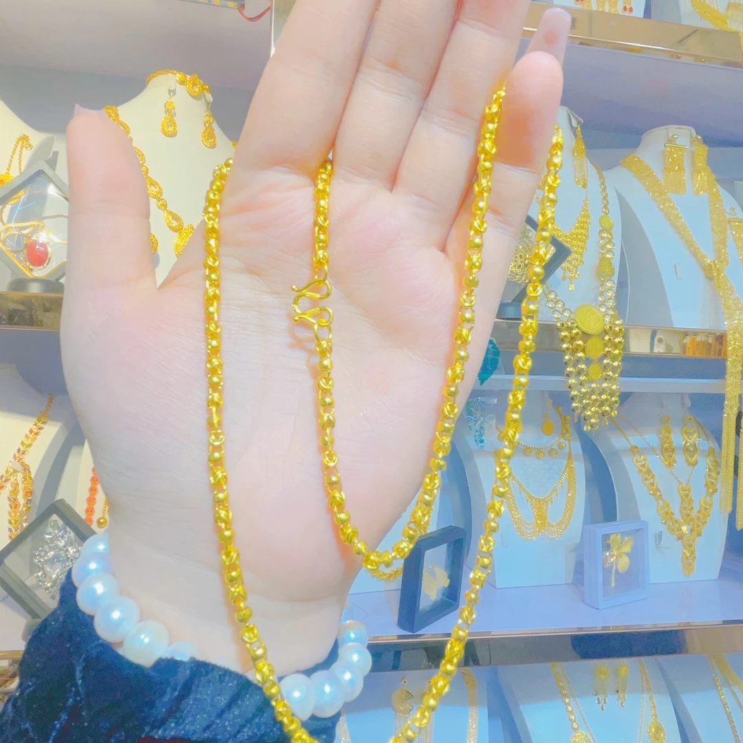 铜合金亚克力项链 铜合金 铜合金 货号3038时尚百搭情侣节节高升