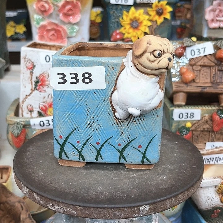 紫砂花盆粗陶材质多肉花盆