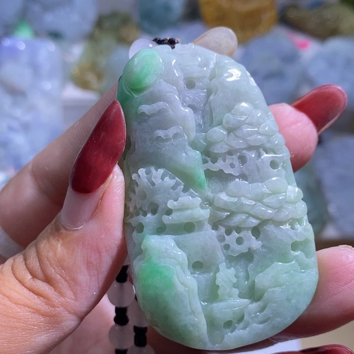 【闪购商品】翡翠挂件未镶嵌山水
