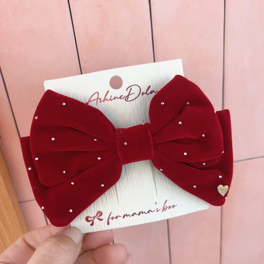 S608大号蝴蝶结鸭夹