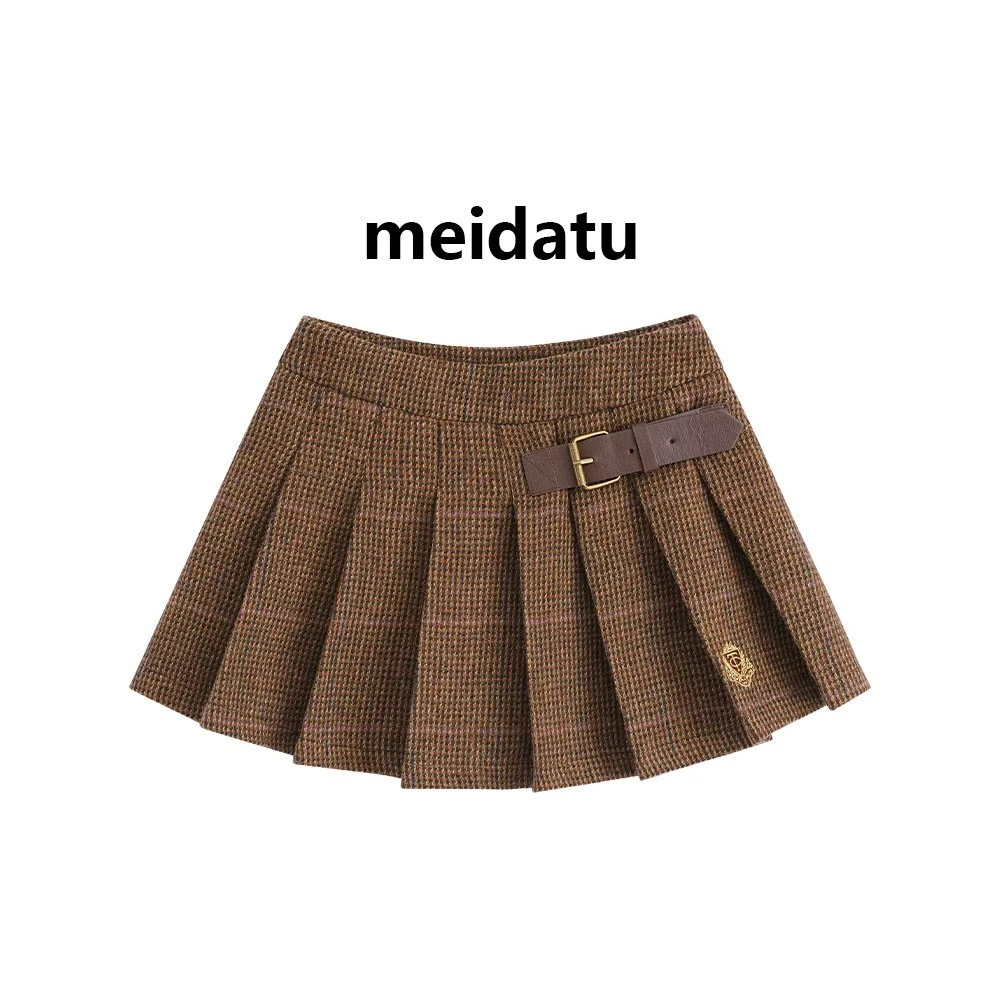 美哒兔（露思同款）学院风设计感百褶半裙CK3031-5