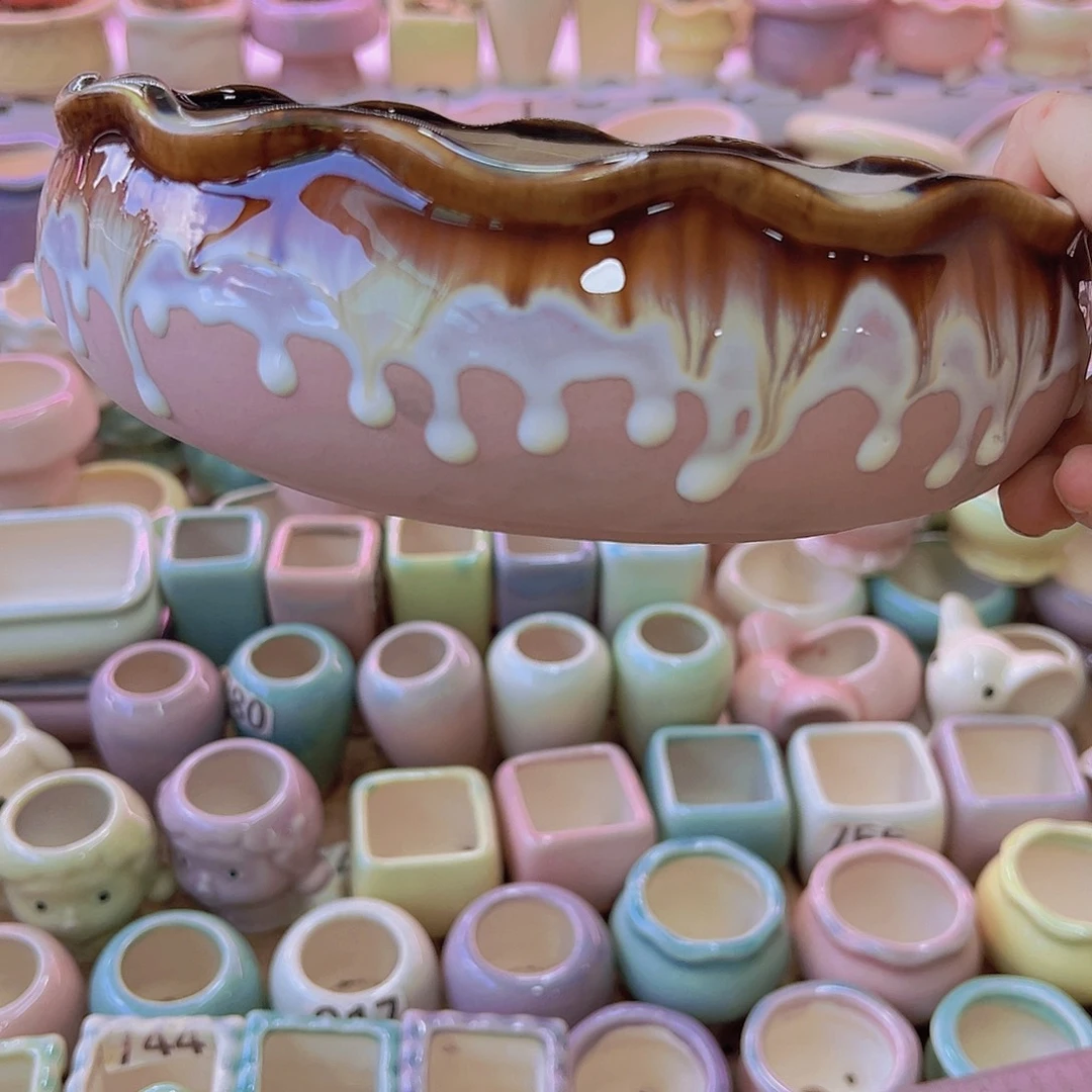 陶瓷花盆当场满12包邮