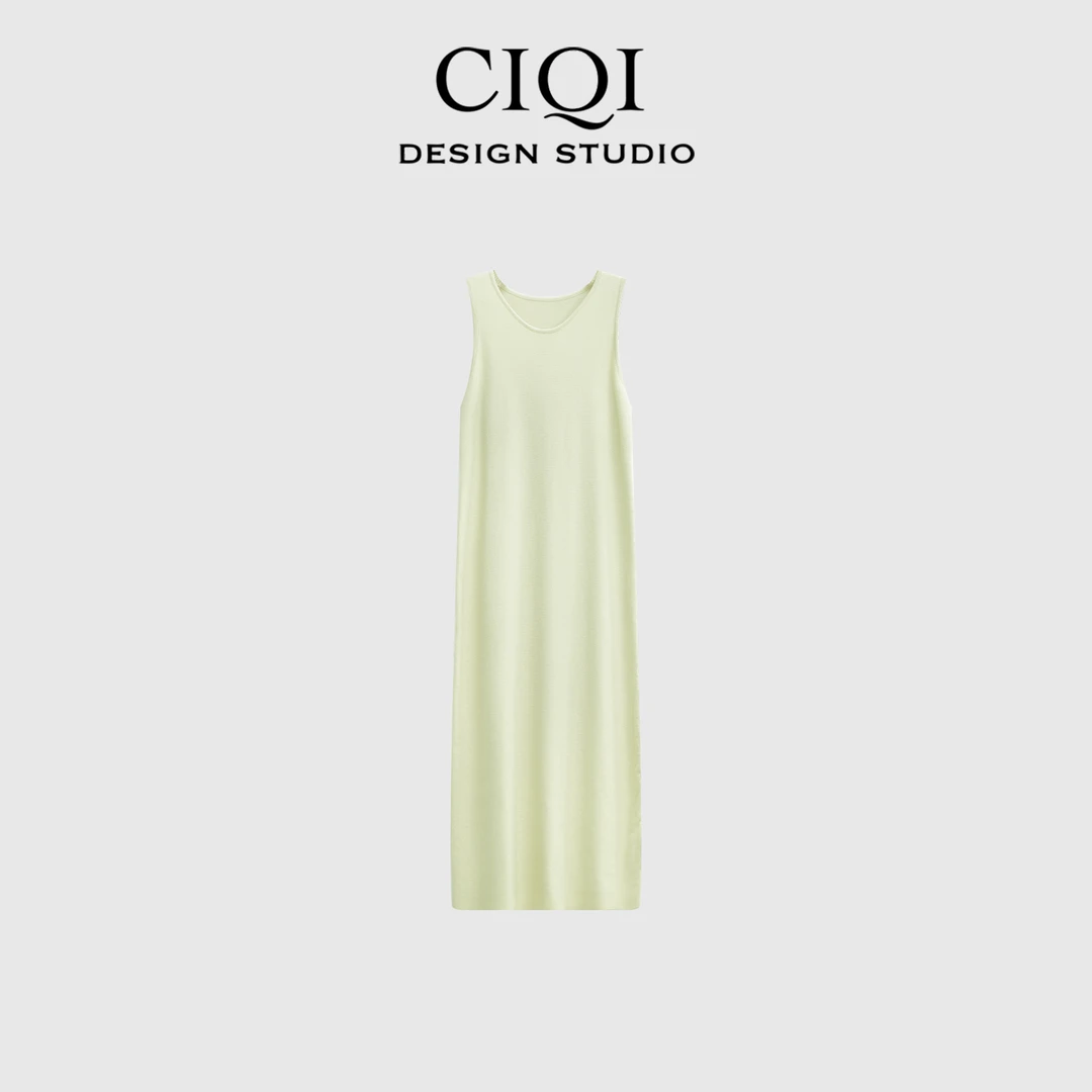CIQI STUDIO 舒适显瘦针织背心连衣裙DY52906