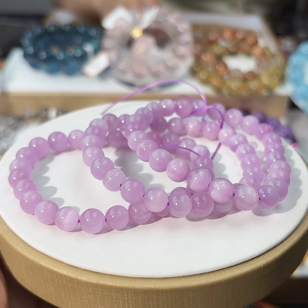 紫锂辉7.7mm多样性发货未镶嵌水晶