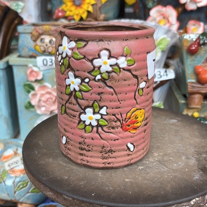 紫砂花盆粗陶材质多肉花盆