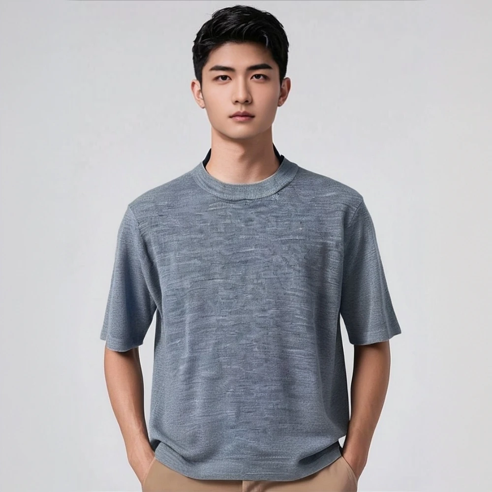 男款时尚高定短袖针织衫803