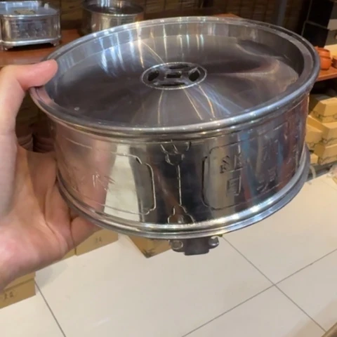 静***虚茶壶紫砂潮州纯手工银头锡圆款6寸