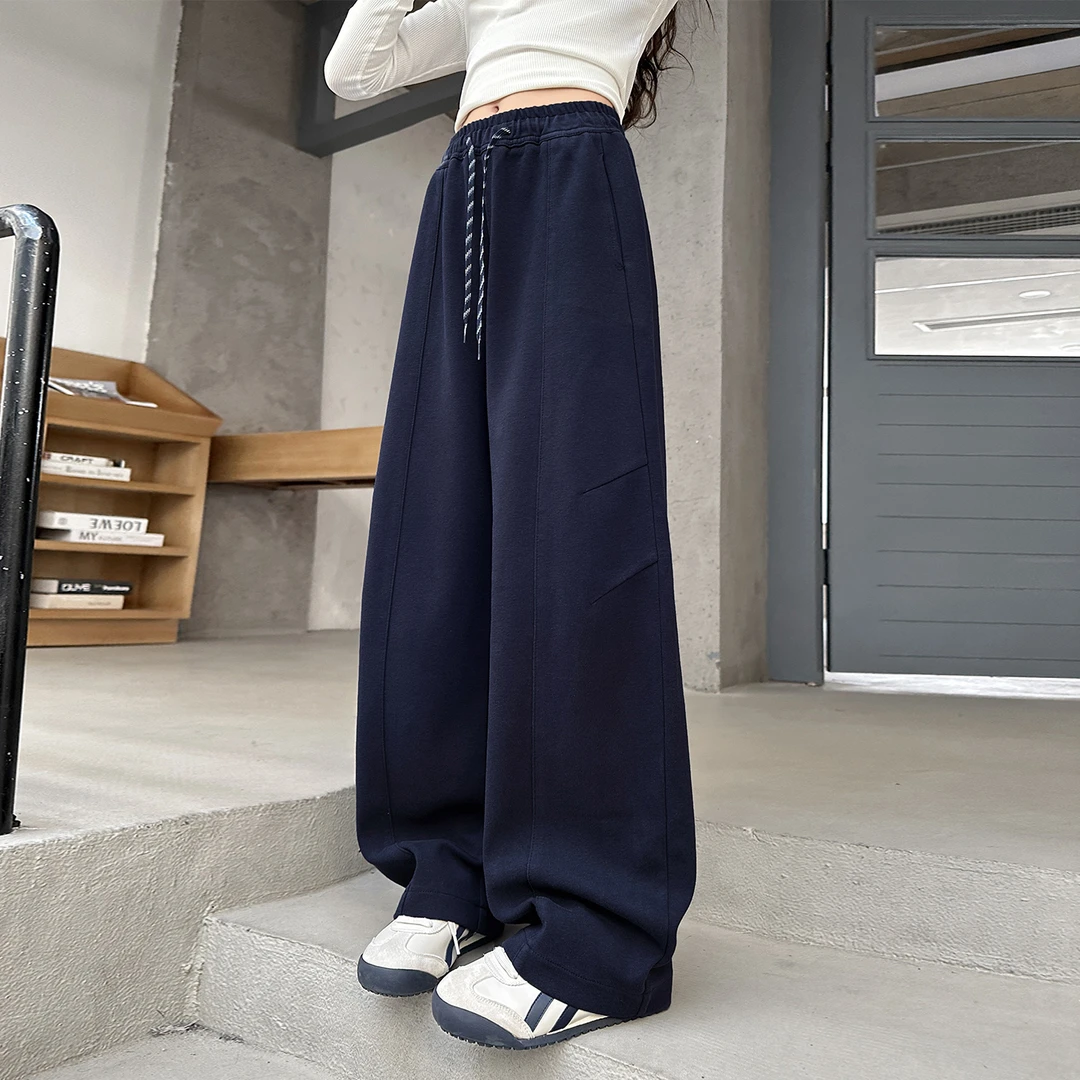 女童裤子秋款儿童卫裤2025新款中大童洋气弯刀裤秋季小女孩休闲裤