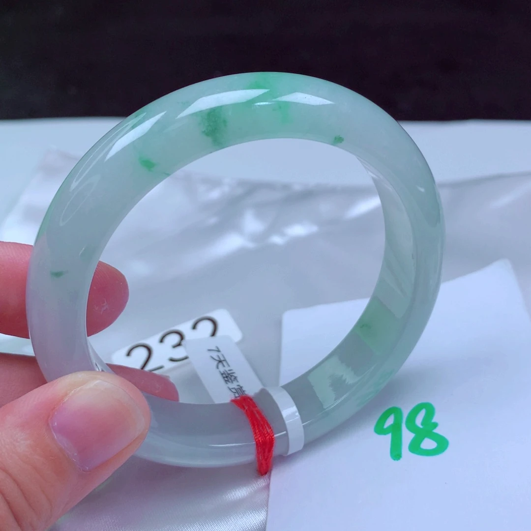 未镶嵌手镯翡翠缅甸天然A货翡翠手镯57.4