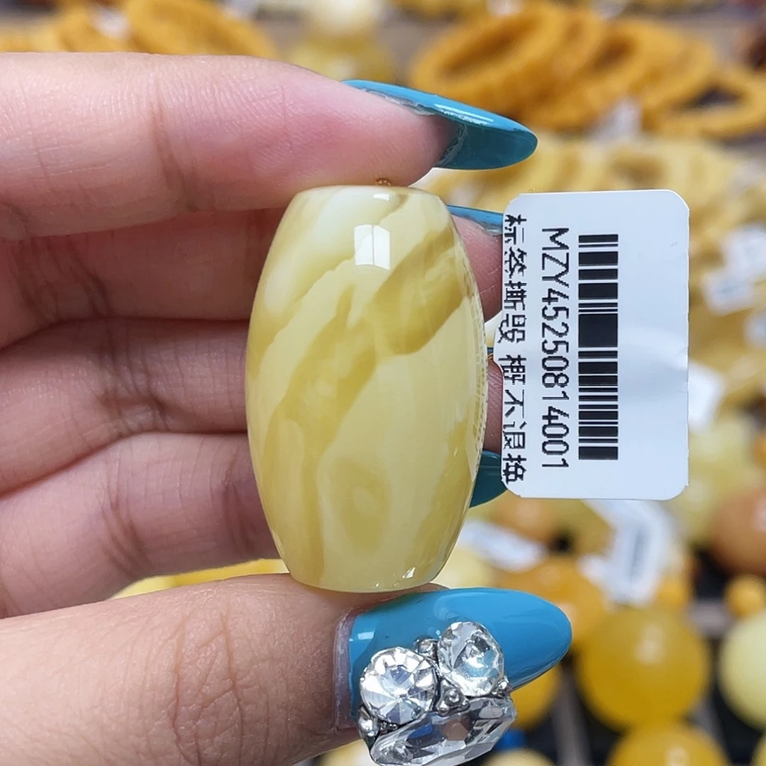 蜜蜡未镶嵌珠宝奇石31.7mm妖花桶珠