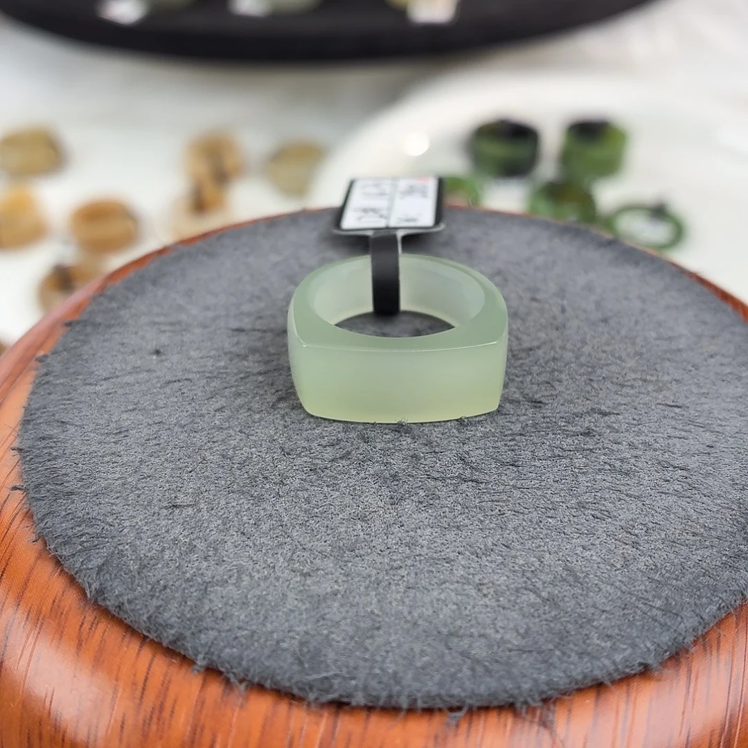 和田玉未镶嵌戒指b113晴水马鞍16.4不退换