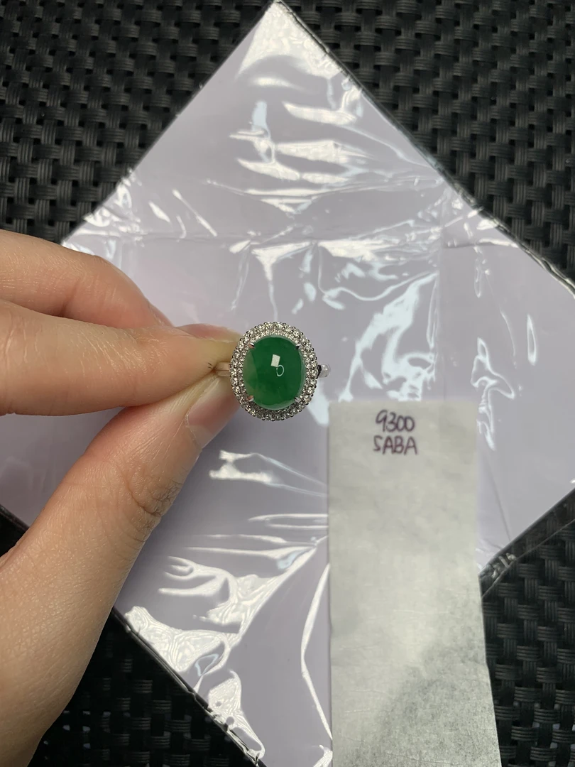 天然缅甸翡翠A货18K金镶嵌 5ABA