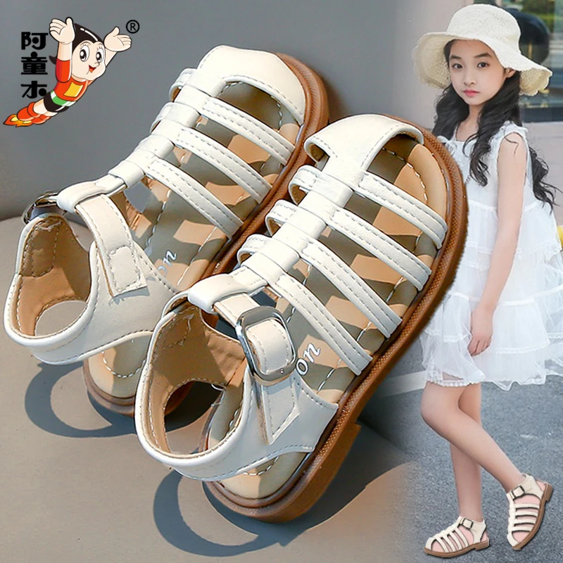 阿童木女童凉鞋夏季2025新款儿童时尚软底沙滩鞋女孩公主罗马凉拖