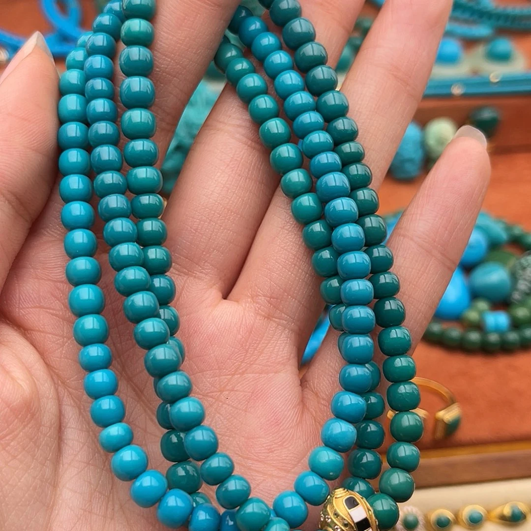 绿松石18K金镶嵌珠宝奇石