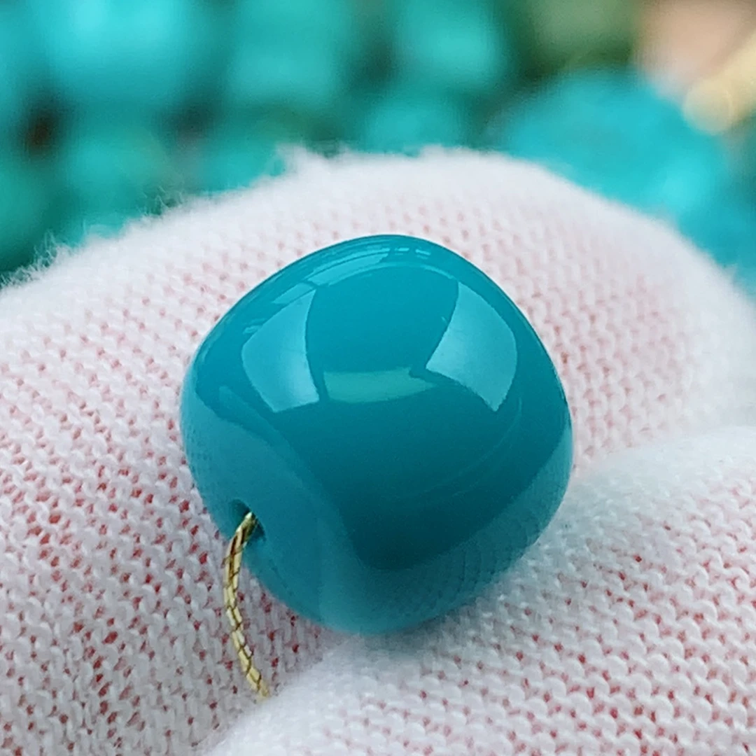 未镶嵌绿松石珠宝奇石10.5mm