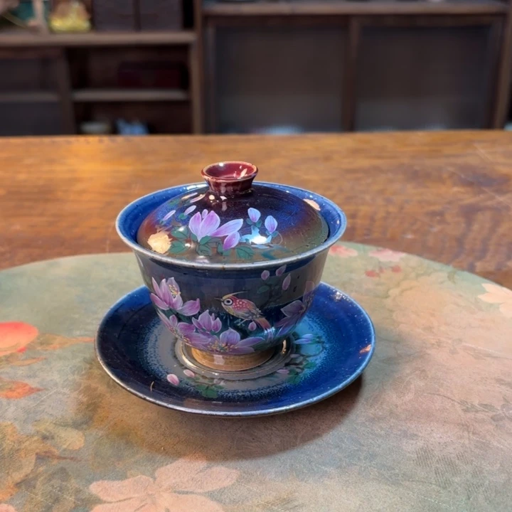 柴烧纯手工手绘陶瓷