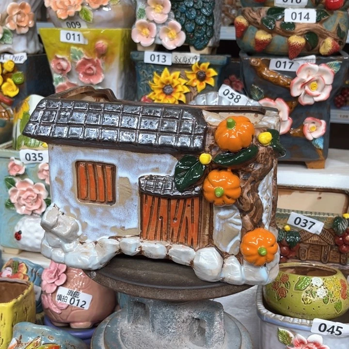 紫砂花盆粗陶材质多肉花盆