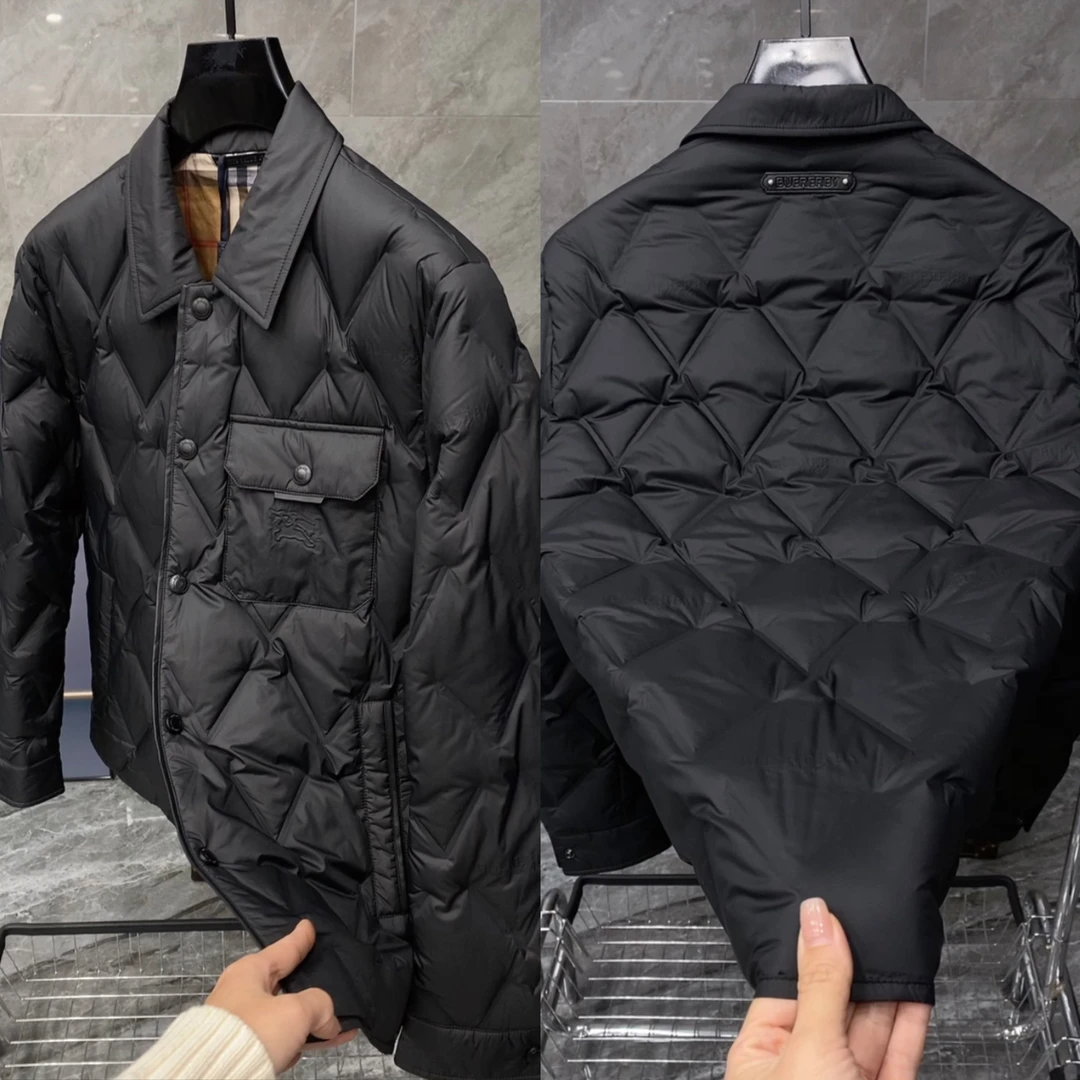 冬季新款男士轻奢时尚欧货高端百搭轻薄翻领羽绒服 9661