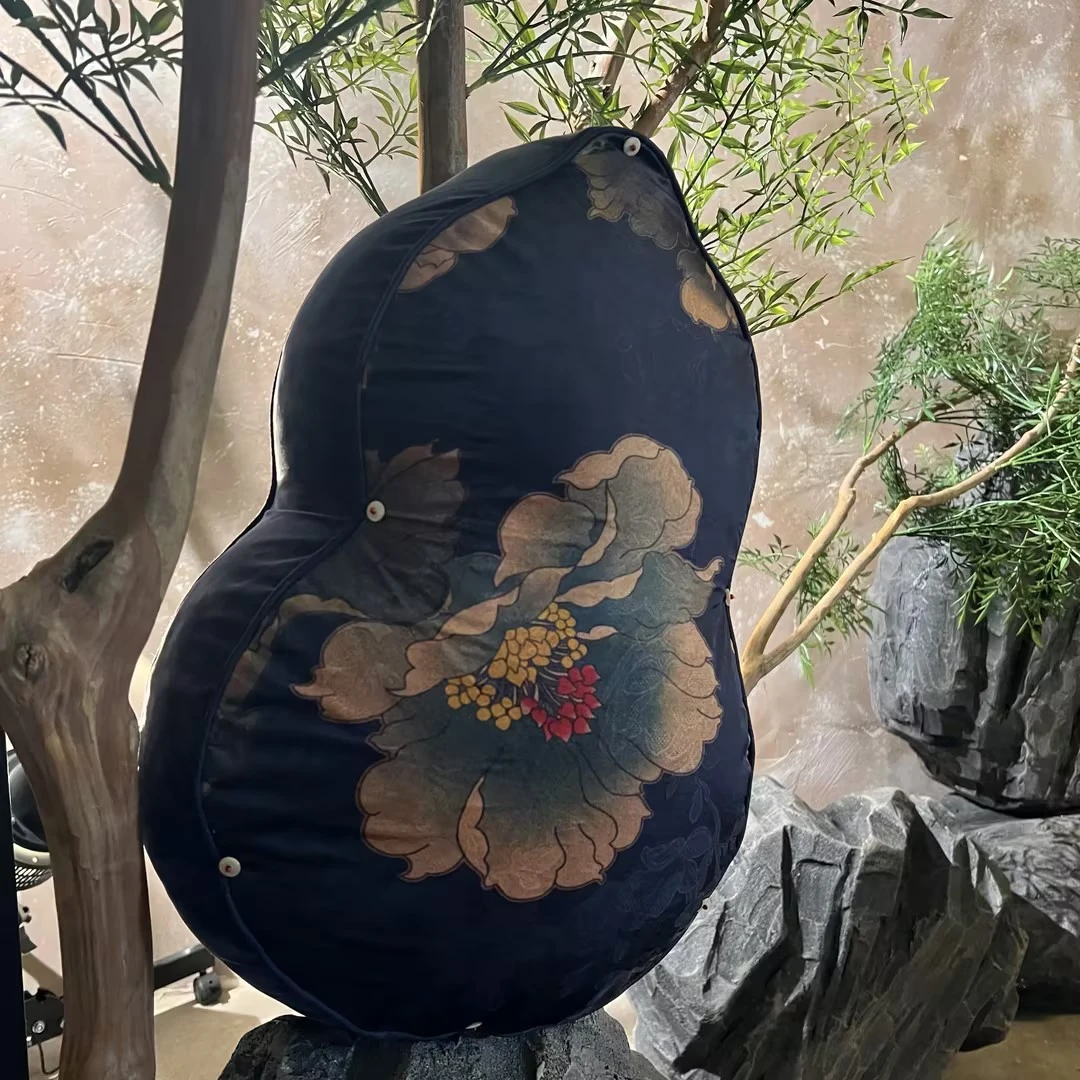 【细物慢造】葫芦抱枕网红（WGDM113）中式国风蓝色大花异形家用