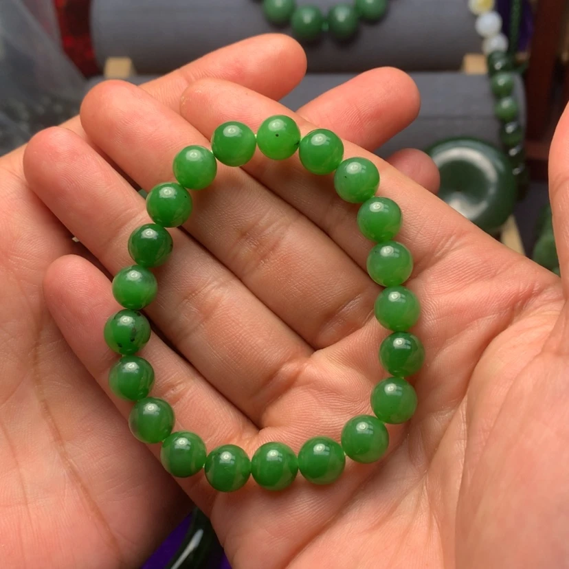 【闪购商品】未镶嵌手链和田玉（碧玉）晨*人