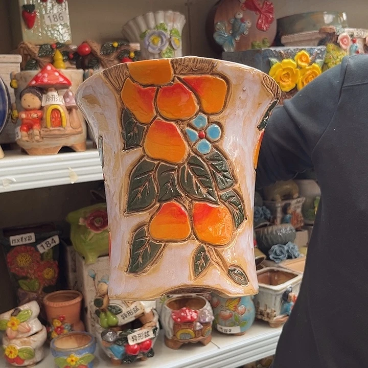 粗陶材质多肉花盆