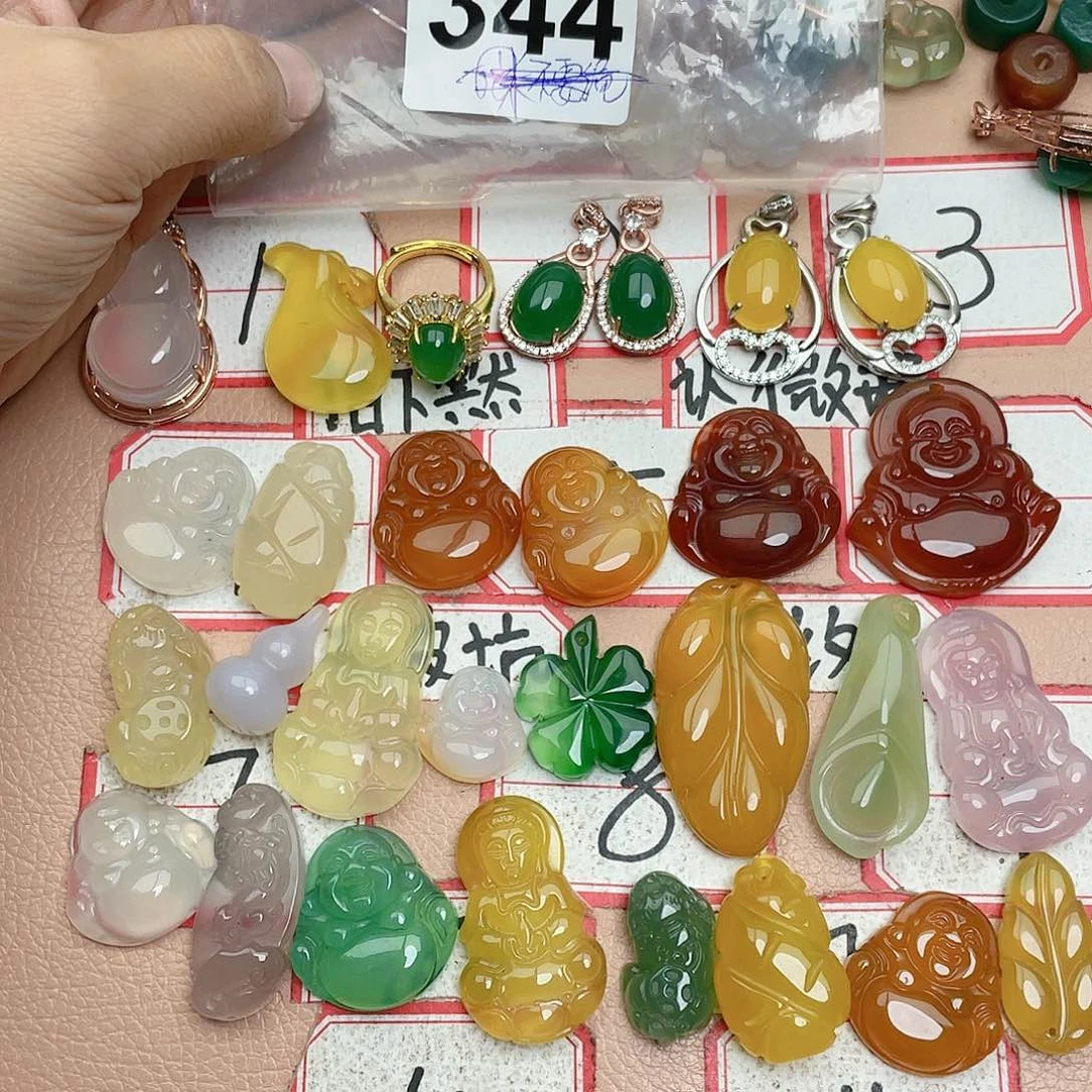 合金颈饰玛瑙/玉髓笨*娜