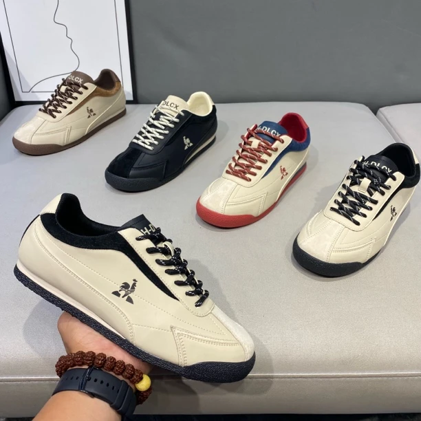 秋冬新款男士低帮系带拼接防滑软底休闲鞋时尚轻奢百搭潮流板鞋