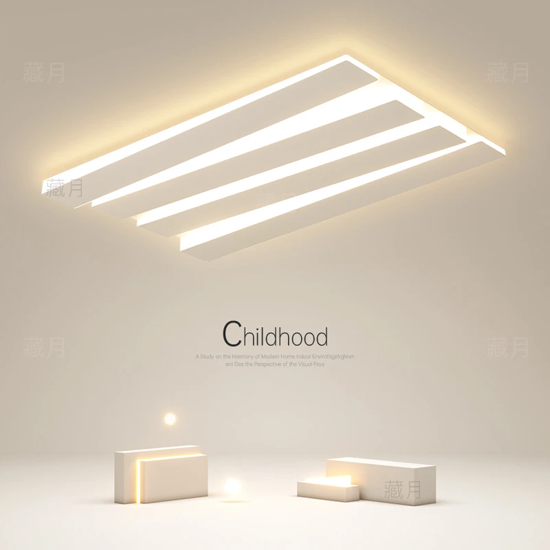 几何客厅灯简约现代led吸顶灯创意卧室灯餐厅书房房间灯中山灯具